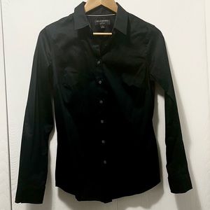 Banana republic long sleeve black button up shirt